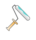 brush, color, colour, paint, repair, roller, tools svg vector icon
