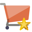 shopping,cart,star icon
