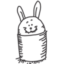 bin, empty, rabbit, recycle icon