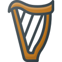 harph, instrument, music svg vector icon
