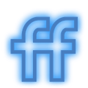 fiendfeed, media, neon, set, social icon