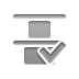 distribute,vertical,top,checkmark icon