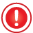 basic, circle, exclamation, frame, red icon