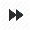 arrow, fast, forward, fwd, right icon