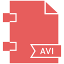 avi, extensiom, file, file format svg vector icon