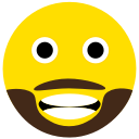 beard, emoji, face, teeth svg vector icon