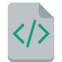 code, file svg vector icon