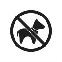 dog, impossible, interdiction, prohibiting sign, prohibition, prohibition sign, warning svg vector icon