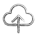 backup, cloud, productivity, shape, social, storage, upload svg vector icon