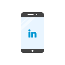 linkedin, linkedin logo, mobile, website svg vector icon