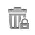 trash,lock icon