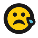 cry, emojis, emot, sad, tear svg vector icon