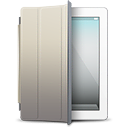beige, cover, ipad, white icon