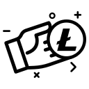 coin, crypto, cryptocurrency, currency, lite, money svg vector icon