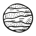 astronomy, jupiter, planet, space svg vector icon
