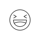 emoji, facebook, laughing emoji, smiley svg vector icon