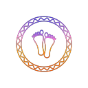 diwali, festival, footprints, lights svg vector icon