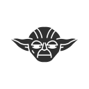 jedi, jedi master, starwars, yoda svg vector icon
