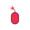 atom bomb, bomb, celebrations, diwali, festival, fire crackers, party crackers svg vector icon