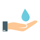 care, ecology, hand, water svg vector icon