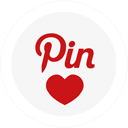 pinlove, pinterest, round icon
