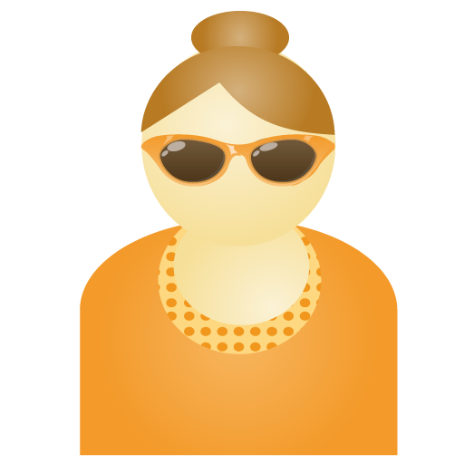 sunglass,woman,orange,account,person,people,human,user,female,member,profile icon