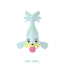 hielo, ice, kanto, pokemon, seel svg vector icon