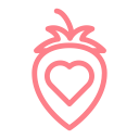 dating, heart, love, strawberry, valentine, wedding svg vector icon