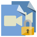 file,type,video,lock icon