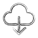 download, productivity, shape, social svg vector icon