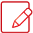 basic, document, edit, red icon