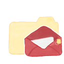 ak, folder, mail, vanilla icon
