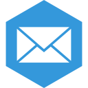 hexagon, mail, media, social svg vector icon