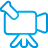 basic, blue, camcorder icon