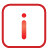 basic, button, information, red icon