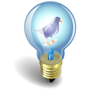 bulb, light, twitter icon