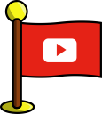 flag, media, networking, play, social, youtube svg vector icon