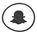 media, snapchat, social svg vector icon