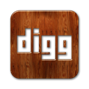 digg,logo,square,wood icon