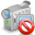 delete, videocamera icon
