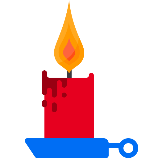 Candle Flame Deco svg vector icon