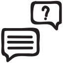 bubble, communication, media, message, speech, support, talk svg vector icon