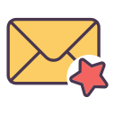 chat, email, envelope, internet, letter, mail, star svg vector icon