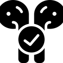 airpods, connected svg vector icon