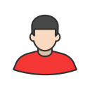 avatar, guy, man, user svg vector icon