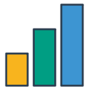 analysis, bar chart, chart, diagram, graph, report, schedule svg vector icon