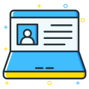 employee, job, laptop, seeker, unemployee, work svg vector icon