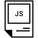 extention, file, js, type svg vector icon