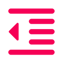 excel, format indent decrease, google, google sheets, microsoft excel, sheets svg vector icon