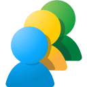 b, people, stacked icon